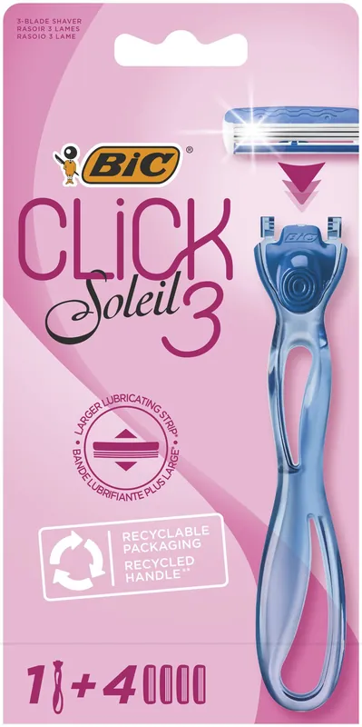 BIC CLICK SOLEIL 3 VARSI JA 4 TERÄÄ Tarjoushinta