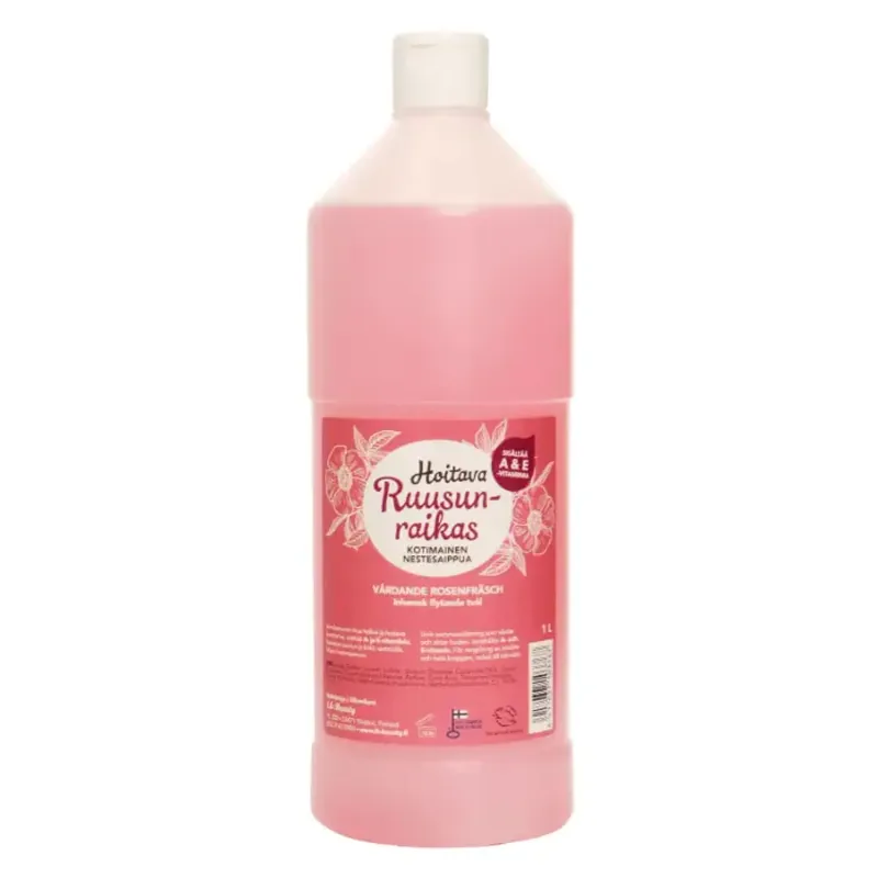 Ilmainen Palautus HOITAVA NESTESAIPPUA RUUSUNRAIKAS 1000ML