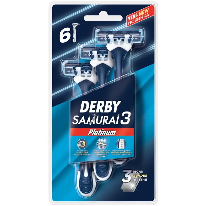Löytö DERBY PRO SAMURAI3 PLATINUM 6KPL VARSITERÄ