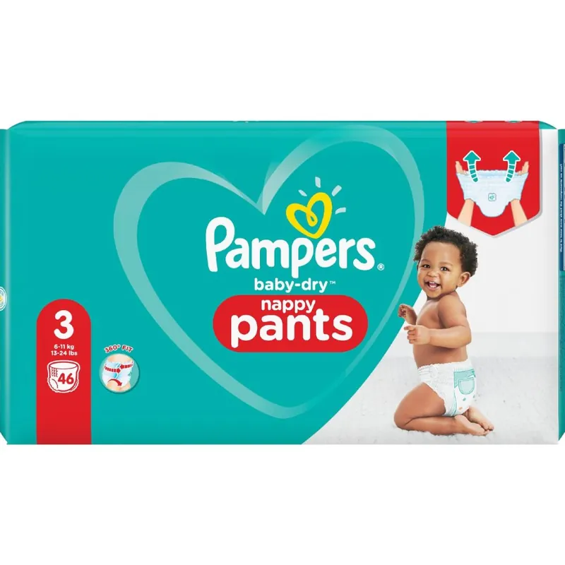 PAMPERS BABY DRY PANTS S3 46KPL Kampanjahinta