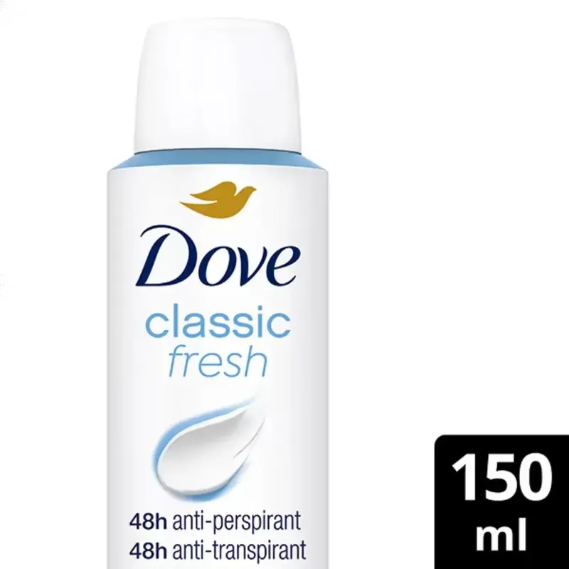 Ilmainen Palautus DOVE SPRAY CLASSIC FRESH ANTIPERSPIRANTTI DEODORANTTISPRAY150ML