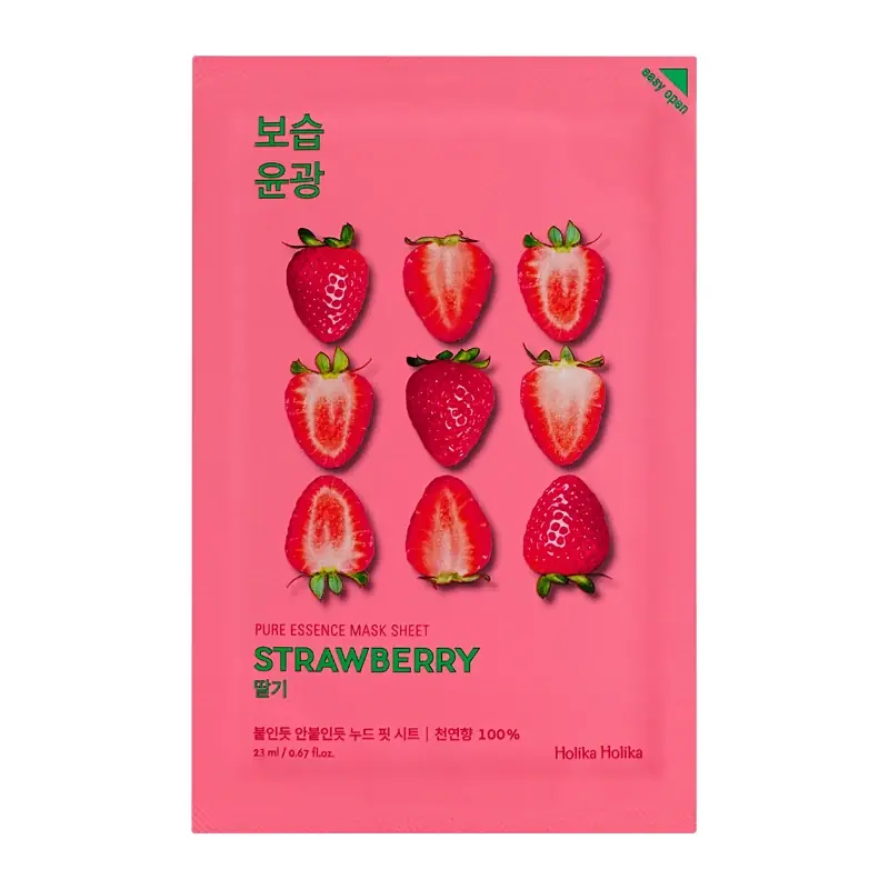 HOLIKA HOLIKA Pure Essence Mask Sheet Strawberry kangasnaamio Pikatoimitus