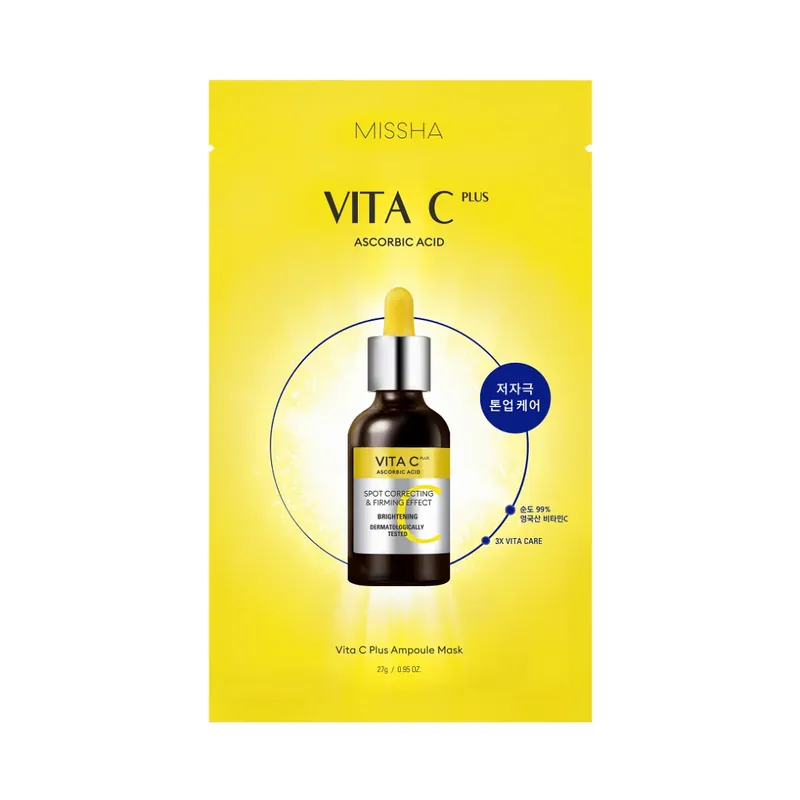 MISSHA Vita C Plus Spot Correcting Ampoule Sheet Mask kangasnaamio Superhinta