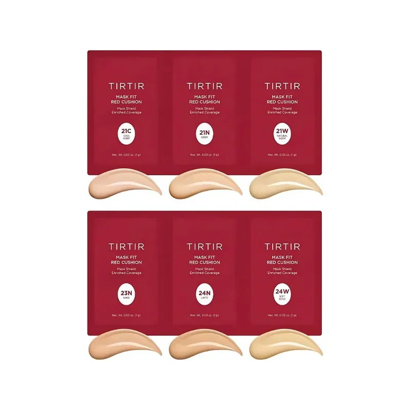 Flash-Tarjous TIRTIR Mask Fit Red Cushion Foundation 6 Colors Kit näytesetti nro 2