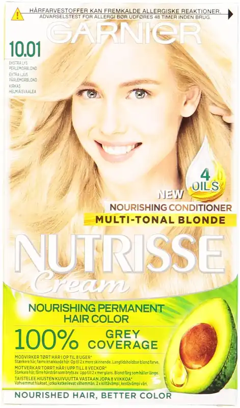 Garnier Nutrisse Ultra Creme 10.01 Extra Light Pearly Blonde Kirkas Helmiäisvaalea kestoväri 1kpl Edullinen Hinta