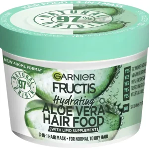 Edullinen Garnier Fructis Hair Food Aloe Vera hiusnaamio normaaleille hiuksille 400 ml
