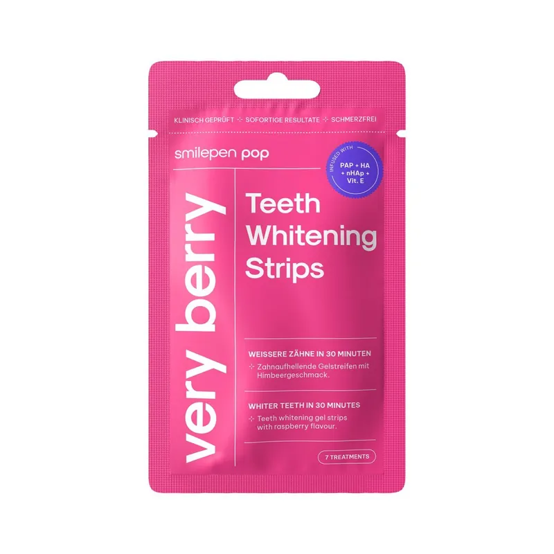 Pop Teeth Whitening Strips - Very Berry -hampaiden valkaisuliuskat Viikonlopputarjous